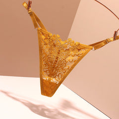 Sexy Embroidered Hollow Strapless Thong