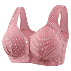 Front buckle pure cotton no wire breathable bra