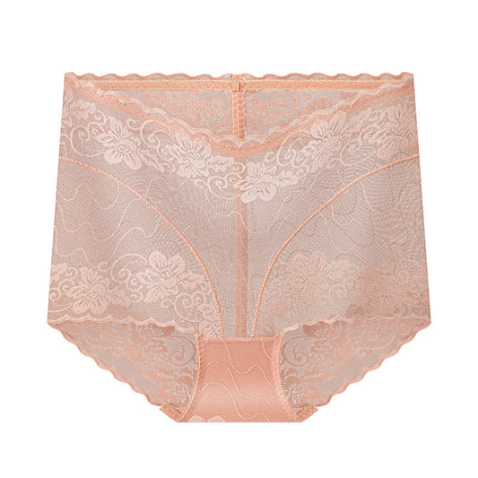 [ 5PCS ] Lace tummy-control buttocks sexy transparent mesh panties