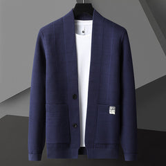 2024 Men's Pocket Printed Casual Loose Cardigan