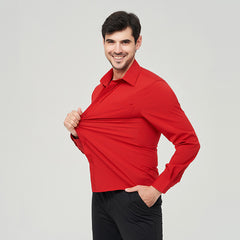 Men's Large Size Stretch Business Casual Shirt