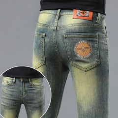 New Stretch Cotton Printed Jeans