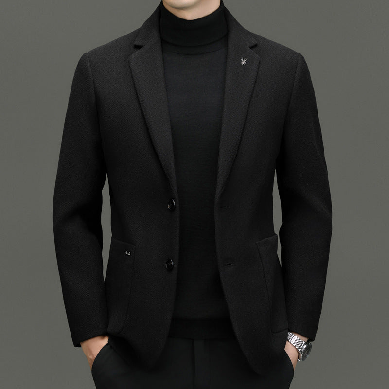 Men's Fashion Business Casual Thick Wool Blazer