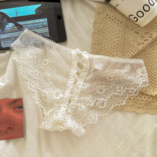 Sexy Lace Thin Straps Hollow Breathable Briefs