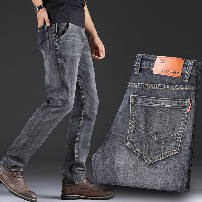 Men's Straight Loose High-end Versatile Casual Jeans