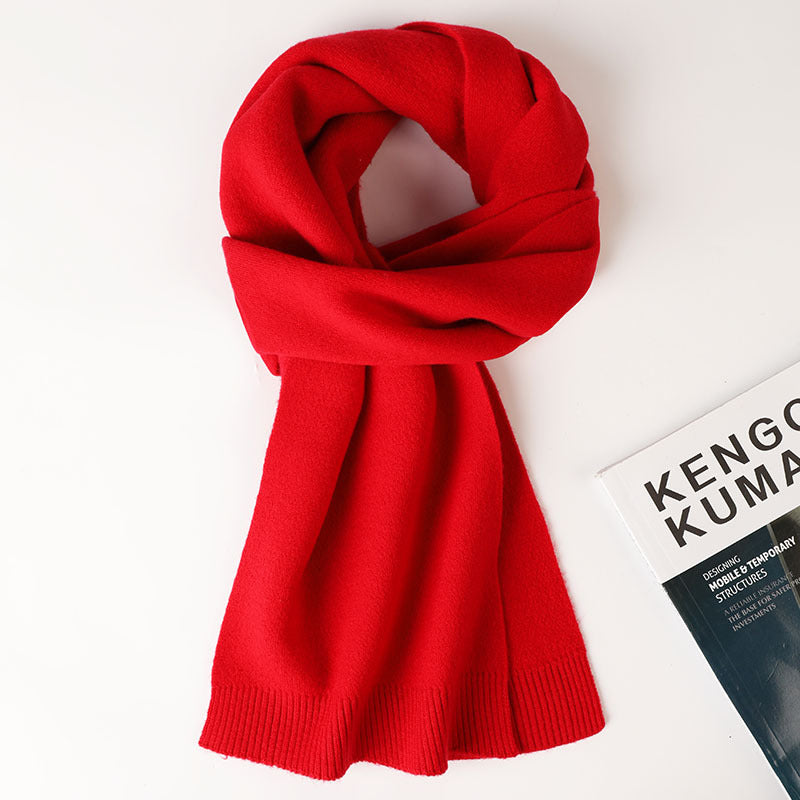 Men's 100% Wool Solid Color Fashion Scarf