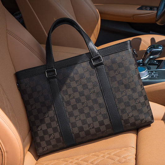 Men's Genuine Leather Laptop Bag Business Casual Handbag
