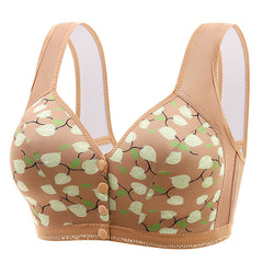 New style large size wire-free bra with front button fastening