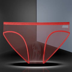Men's Transparent Ice Silk Sexy Seamless Breathable Mesh Briefs