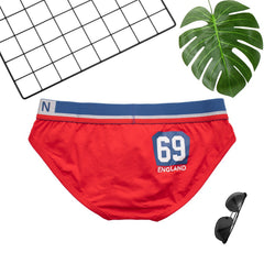 Men's Cotton Printed Comfortable Breathable Low Rise Briefs