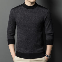 Thickened warm half turtleneck men's casual sweater