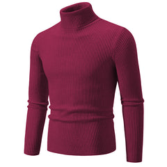 Men's New High Collar Casual Solid Color Sweater