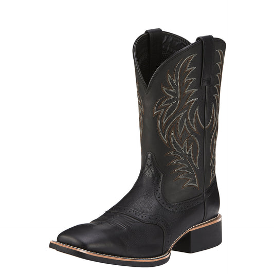 Men's High-top Retro Embroidered Carved Patchwork Western Cowboy Boots