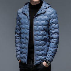 Winter men's hooded fashionable casual versatile down