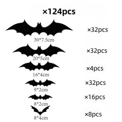Halloween 3D Bat Spider Sticker