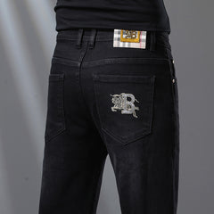 New Stretch Black Straight Jeans