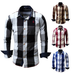 Men's Casual Plaid Shirt