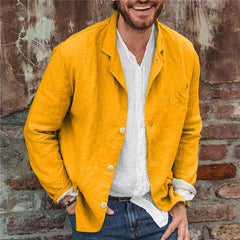 Casual Cotton and Linen Loose Shirt Blazer