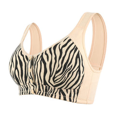 New Plus Size Ladies Printed Steel Rim Bra