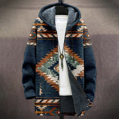 Men's Zipper Hooded Thick Fleece Jacket