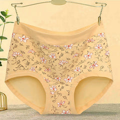 Pure cotton antibacterial breathable tummy-control large size underwear