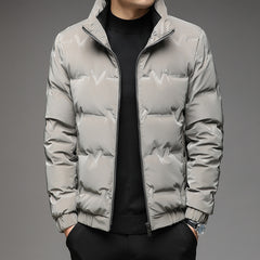 New men's stand collar zipper fashionable down jacket