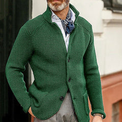 Fashionable casual long-sleeved solid color knitted sweater