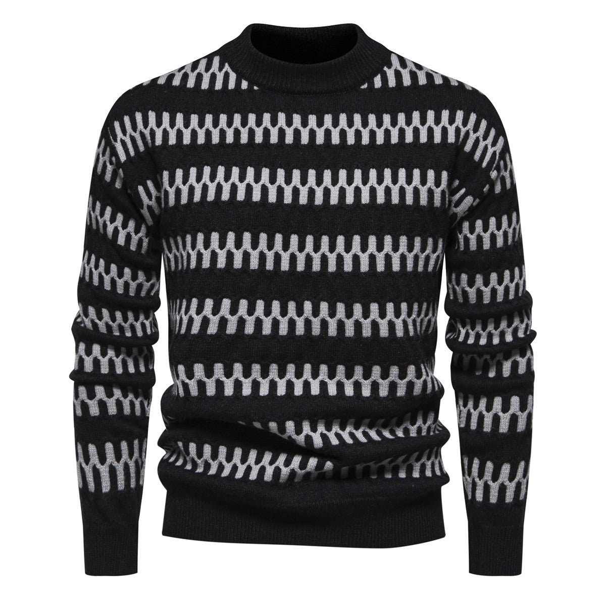 Men's Round Neck Lazy Style Pullover Bottoming Sweater