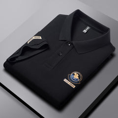 Men's Embroidered Cotton Breathable Casual Polo Shirt