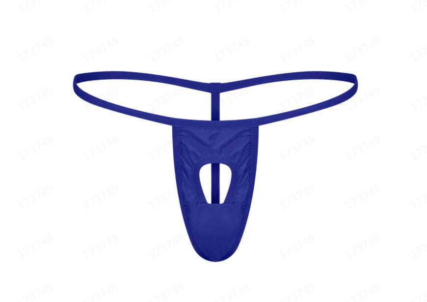 Men's sexy front hole thong