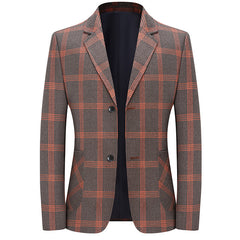 Business plaid non-iron wear-resistant suit jacket