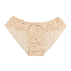 Sexy High-grade Lace Hollow Embroidery Cross Briefs
