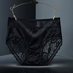 Sexy Lace Mesh Ice Silk Quick-drying Seamless Briefs