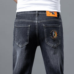 2024 Men's Cotton Stretch High-End Embroidery Jeans