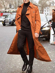 Men's Long Stylish Business Casual Windbreaker