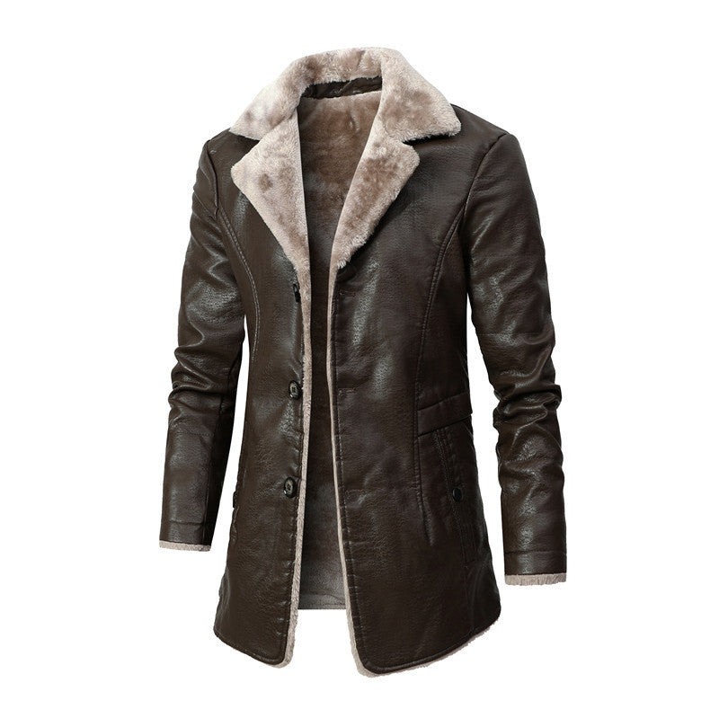Men's Business Plush Lapel Jacket