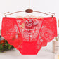 Sexy Lace Mesh Rose Embroidery Breathable Briefs