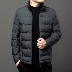 Men's Lightweight Duck Down Short Stand Collar Jacket