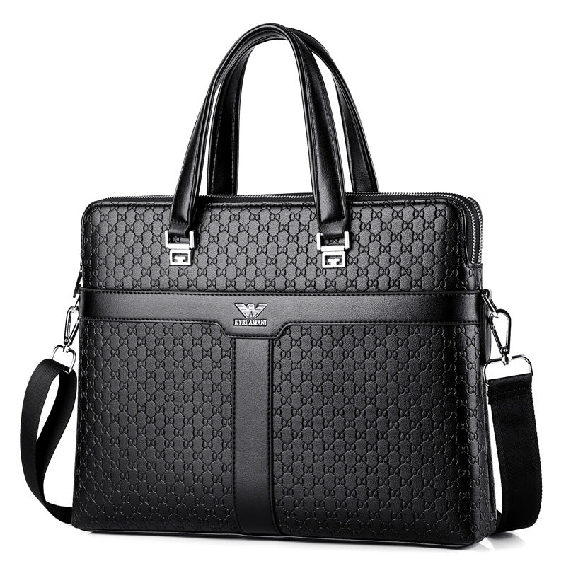 Men's Business Leather Portable Briefcase