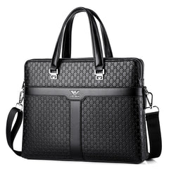 Men's Business Leather Portable Briefcase