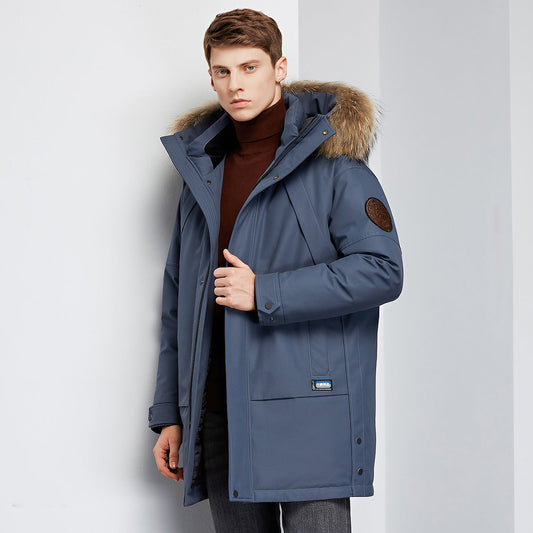 Men's High-end Thickened Cold-proof and Warm Parka Down Jacket