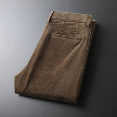 Men's Pure Cotton Warm Embroidered High-end Versatile Corduroy Pants