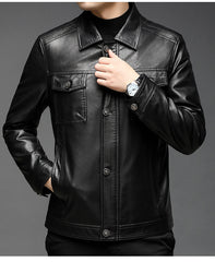 Men's New Business Casual Leather Jacket
