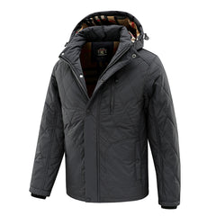 Men's Winter Warm Plaid Parka Jacket