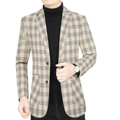 Men's New Fashion Plaid Blazer