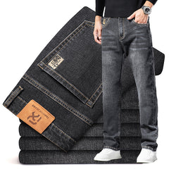 Men's High-end Loose Straight Casual Large Size Versatile Stretch Jeans
