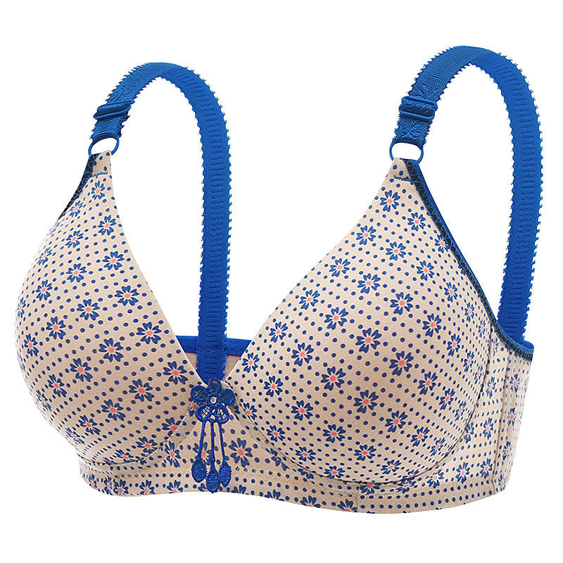 Printed Thin Comfortable Wireless Bra