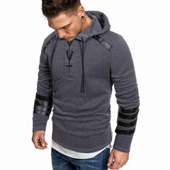 Men's Leather Casual Fashion Sweatshirt