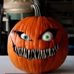 Resin crafts multi-eyed squinting pumpkin Halloween decorations