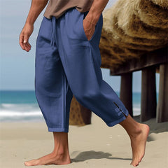 Men's Linen Summer Beach Pants Comfortable Breathable Casual Daily Resort Pants